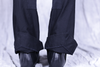 Clasps in an "up" position