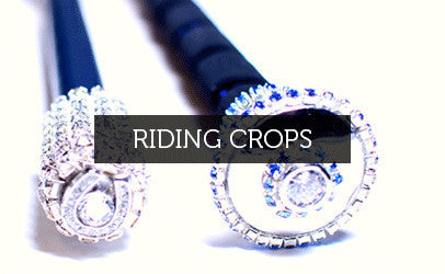 Riding crops in jewel or crown styles